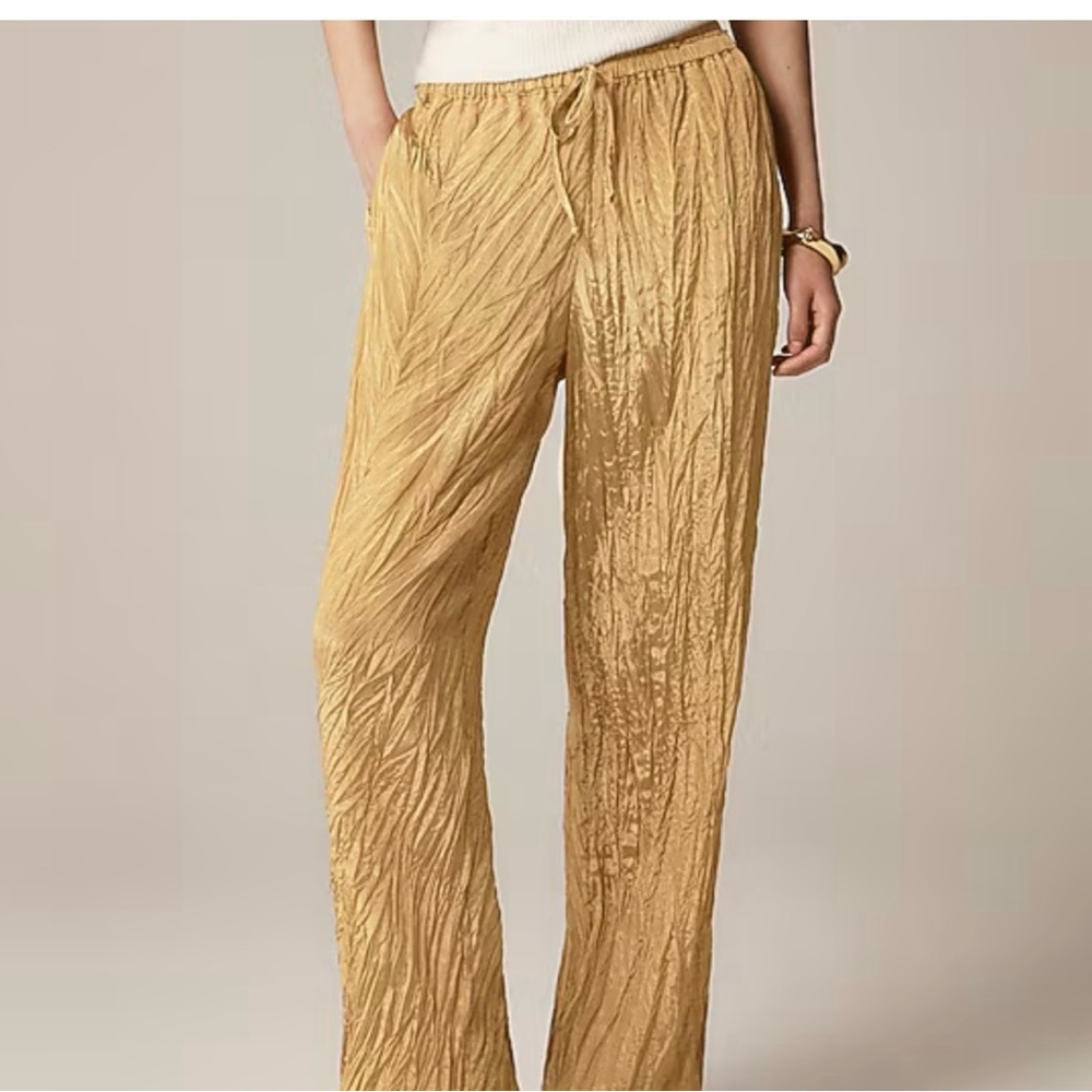 J. Crew Gold Wide Leg Pants